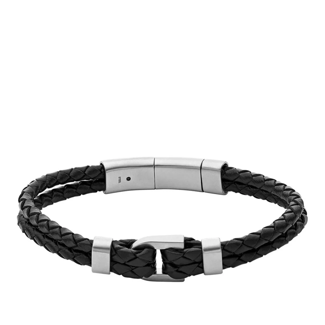 Fossil Bijoux Bracelet Homme JF04202040 en cuir noir | Homme Bracelet