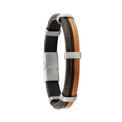 Jourdan Bracelet Homme JH150015B - HERCULE - Cuir marron | Homme Bracelet
