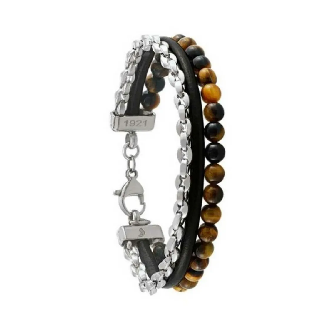 Jourdan Bracelet Homme JH150004B - FUSION - cuir noir | Homme Bracelet