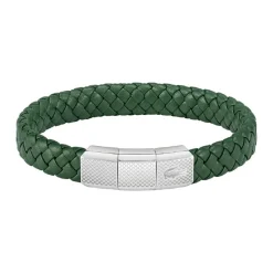 Lacoste Bracelet Homme Rokel 2040284 - Cuir Vert | Homme Bracelet