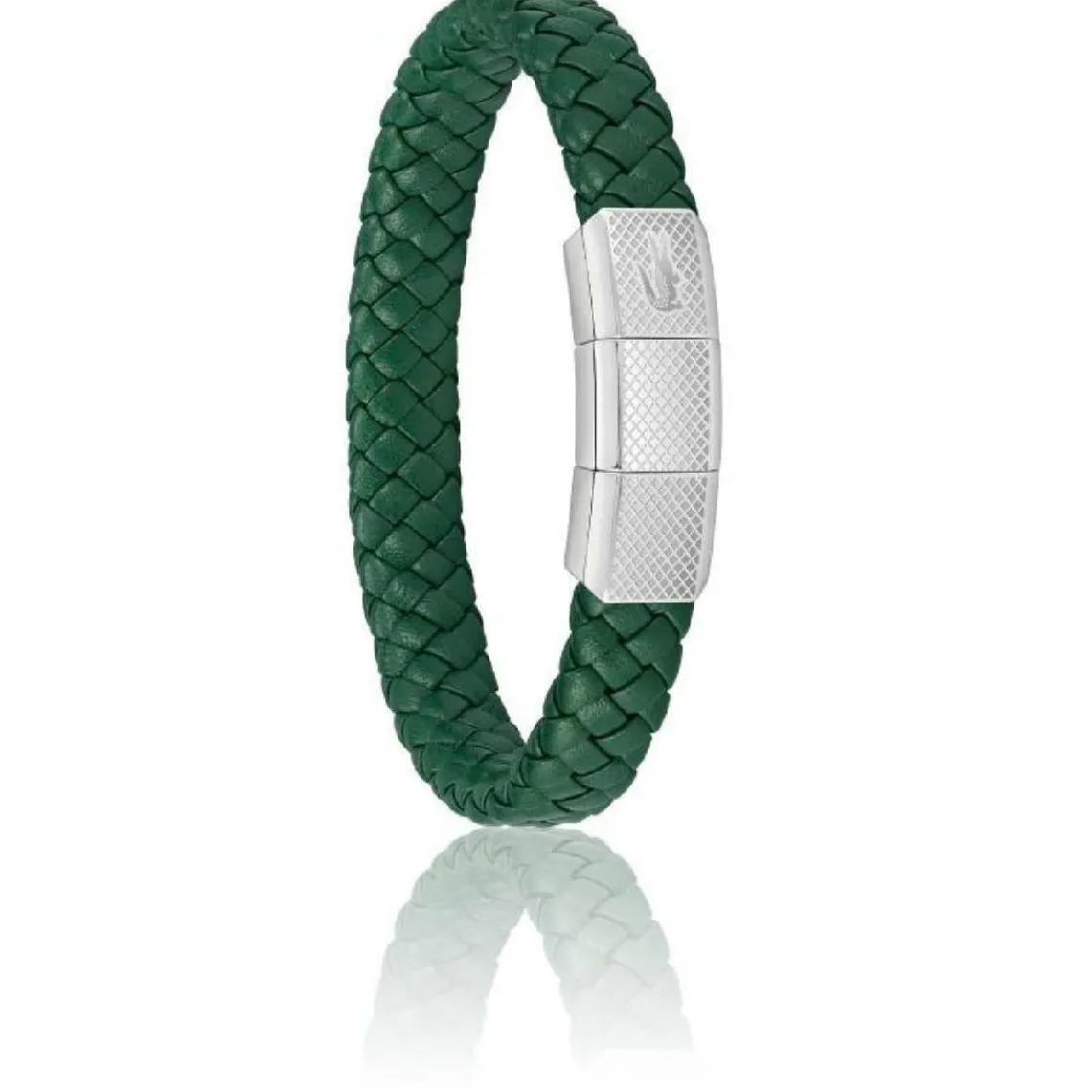 Lacoste Bracelet Homme Rokel 2040284 - Cuir Vert | Homme Bracelet