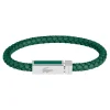 Lacoste Bracelet Homme Rokel - 2040449 Acier, Cuir Noir, Vert | Homme Bracelet