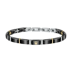 Maserati Bijoux Bracelet Homme JM221ATZ03 - Acier Noir | Homme Bracelet