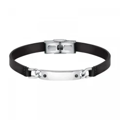 Morellato Bijoux Bracelet Homme Morellato - SQH44 MOODY Cuir Noir | Homme Bracelet