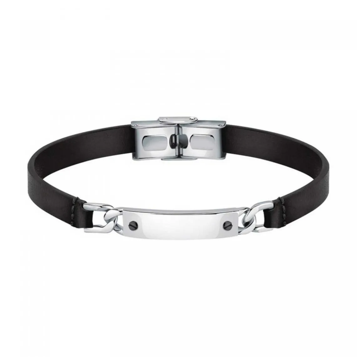 Morellato Bijoux Bracelet Homme Morellato - SQH44 MOODY Cuir Noir | Homme Bracelet