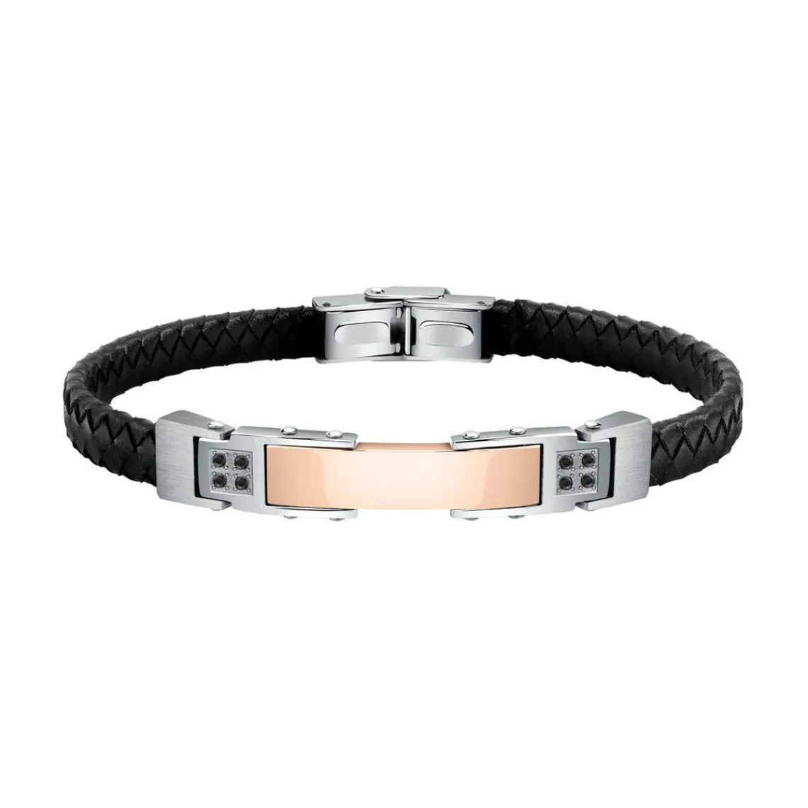 Morellato Bijoux Bracelet Homme SQH30 - Cuir Noir | Homme Bracelet