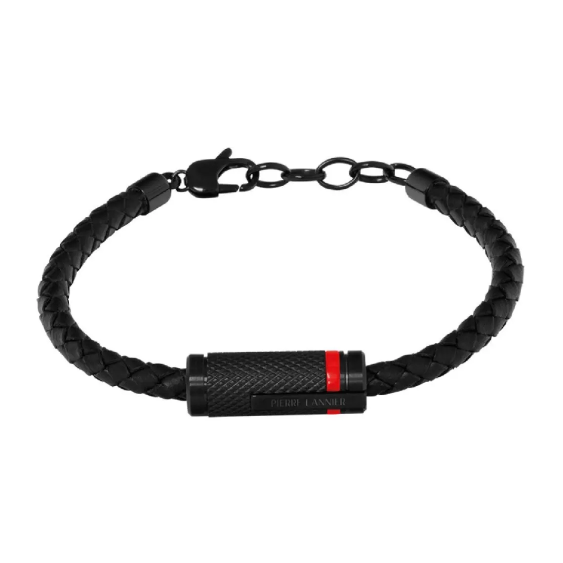 Pierre Lannier Bijoux Bracelet Homme - BJ40A1551 Cuir Rouge | Homme Bracelet