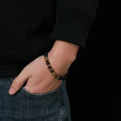 Redskins Bracelet Homme Bijoux - 285810 Pierre Marron | Homme Bracelet
