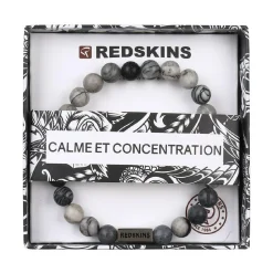 Redskins Bracelet Homme Bijoux Agate Black - 285701 Pierre Blanc | Homme Bracelet