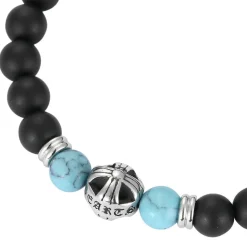 Redskins Bracelet Homme Bijoux - 285812 Pierre Noir | Homme Bracelet