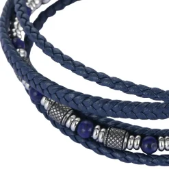 Redskins Bracelet Homme Bijoux - 285827 Cuir Bleu | Homme Bracelet