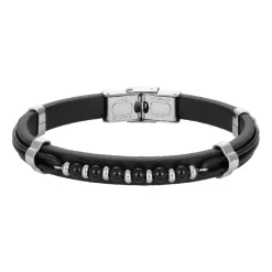 Redskins Bracelet Homme Bijoux - 285818 Cuir Noir | Homme Bracelet
