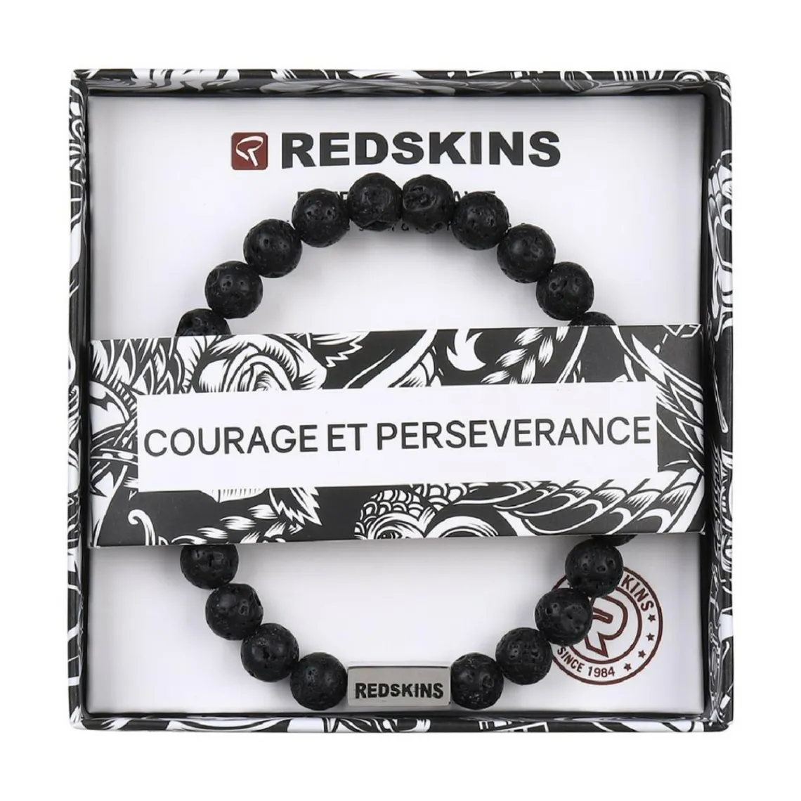 Redskins Bracelet Homme Bijoux Pierre De Lave - 285709 Pierre Noir | Homme Bracelet