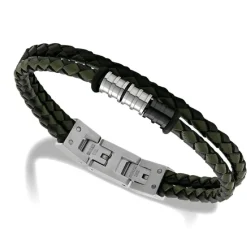 Rochet Bracelet Homme HB8045 Gentleman - Noir/ Kaki | Homme Bracelet