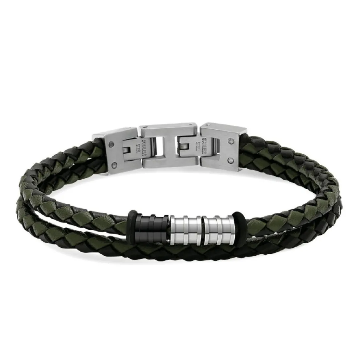 Rochet Bracelet Homme HB8045 Gentleman - Noir/ Kaki | Homme Bracelet