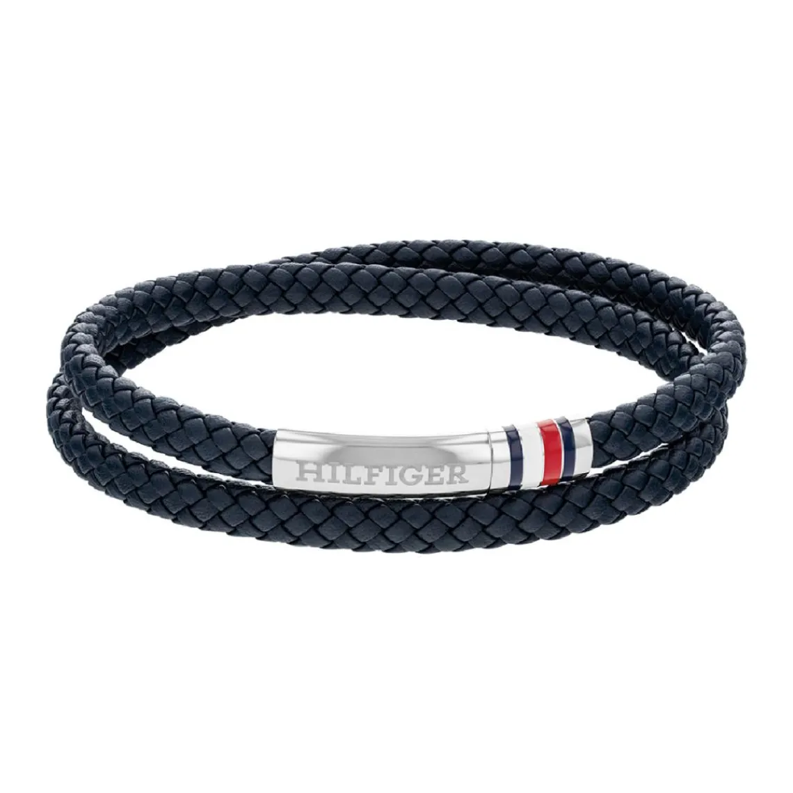 Tommy Hilfiger Bijoux Bracelet Homme Tommy Hilfiger Double - 2790549 Acier, Cuir Argent, Bleu | Homme Bracelet