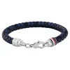 Tommy Hilfiger Bijoux Bracelet Homme Tommy Hilfiger Tyson - 2790634 Acier, Cuir Argent, Bleu | Homme Bracelet