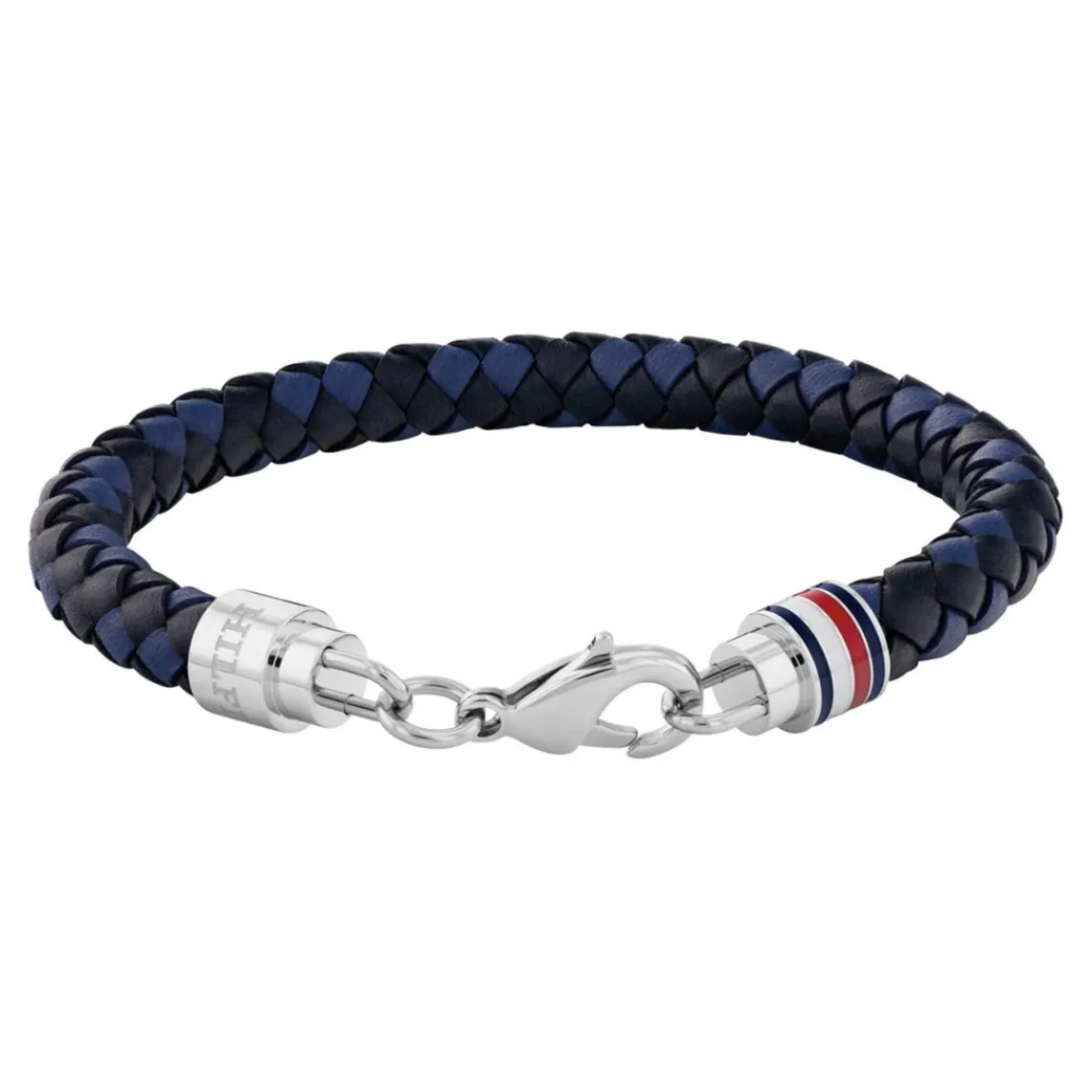 Tommy Hilfiger Bijoux Bracelet Homme Tommy Hilfiger Tyson - 2790634 Acier, Cuir Argent, Bleu | Homme Bracelet