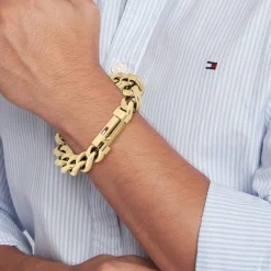 Tommy Hilfiger Bijoux Bracelet Homme Tommy Hilfiger Wild - 2790638 Acier Doré | Homme Bracelet