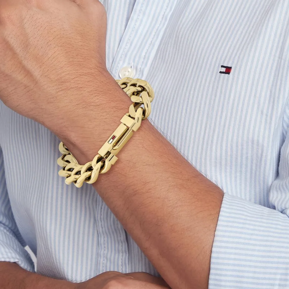 Tommy Hilfiger Bijoux Bracelet Homme Tommy Hilfiger Wild - 2790638 Acier Doré | Homme Bracelet