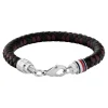 Tommy Hilfiger Bijoux Bracelet Homme Tommy Hilfiger Tyson - 2790632 Acier, Cuir Argent, Noir | Homme Bracelet