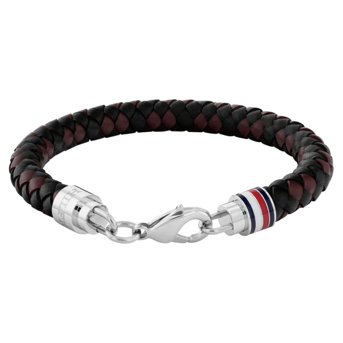Tommy Hilfiger Bijoux Bracelet Homme Tommy Hilfiger Tyson - 2790632 Acier, Cuir Argent, Noir | Homme Bracelet