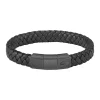 Lacoste Bracelet Homme Rokel 2040285 - Cuir Noir | Homme Bracelet