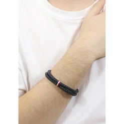 Tommy Hilfiger Bijoux Bracelet HommeTommy Hilfiger Carabiner 2790362S - Cuir, Acier Bleu | Homme Bracelet