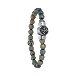 Jourdan Bracelet PAPAYO RC007H - Bracelet En Acier et Hematite Homme | Homme Bracelet