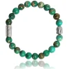 Lauren Steven Bracelet Design ML059 - Bracelet En Pierre Naturelle Jasper de Mer Vert Homme | Homme Bracelet
