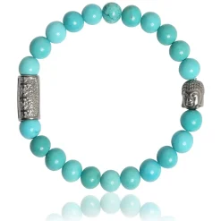 Lauren Steven Bracelet Design ML072 - Bracelet En Pierre Naturelle Turquoise Homme | Homme Bracelet