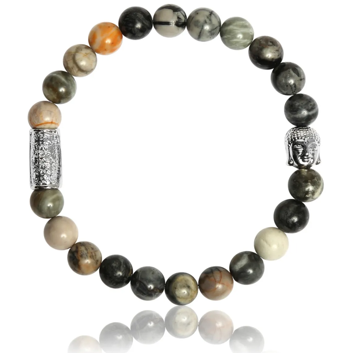 Lauren Steven Bracelet Design ML052 - Bracelet En Pierre Naturelle Pierre Picasso Homme | Homme Bracelet