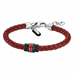 Lotus Style Bijoux Bracelet Lotus Style LS1814-2-2 - Bracelet Urban Man Tressé Rouge Homme | Homme Bracelet
