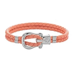 Paul Hewitt Bijoux Bracelet Paul Hewitt PH-FSH-L-S-A-S - Acier PHINITY SHACKLE Cuir Abricot Mixte | Femme Bracelet|Bracelet