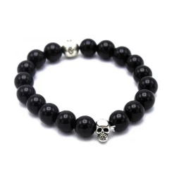 Redskins Bracelet 285116 - Bracelet Perle Noir Onyx Homme | Homme Bracelet