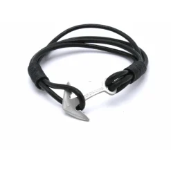 Redskins Bracelet 285120 - Bracelet Ancre Cuir Noir Homme | Homme Bracelet