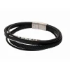 Redskins Bracelet Bijoux 285524 - Homme en Cuir Tressé et Acier | Homme Bracelet