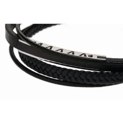 Redskins Bracelet Bijoux 285524 - Homme en Cuir Tressé et Acier | Homme Bracelet