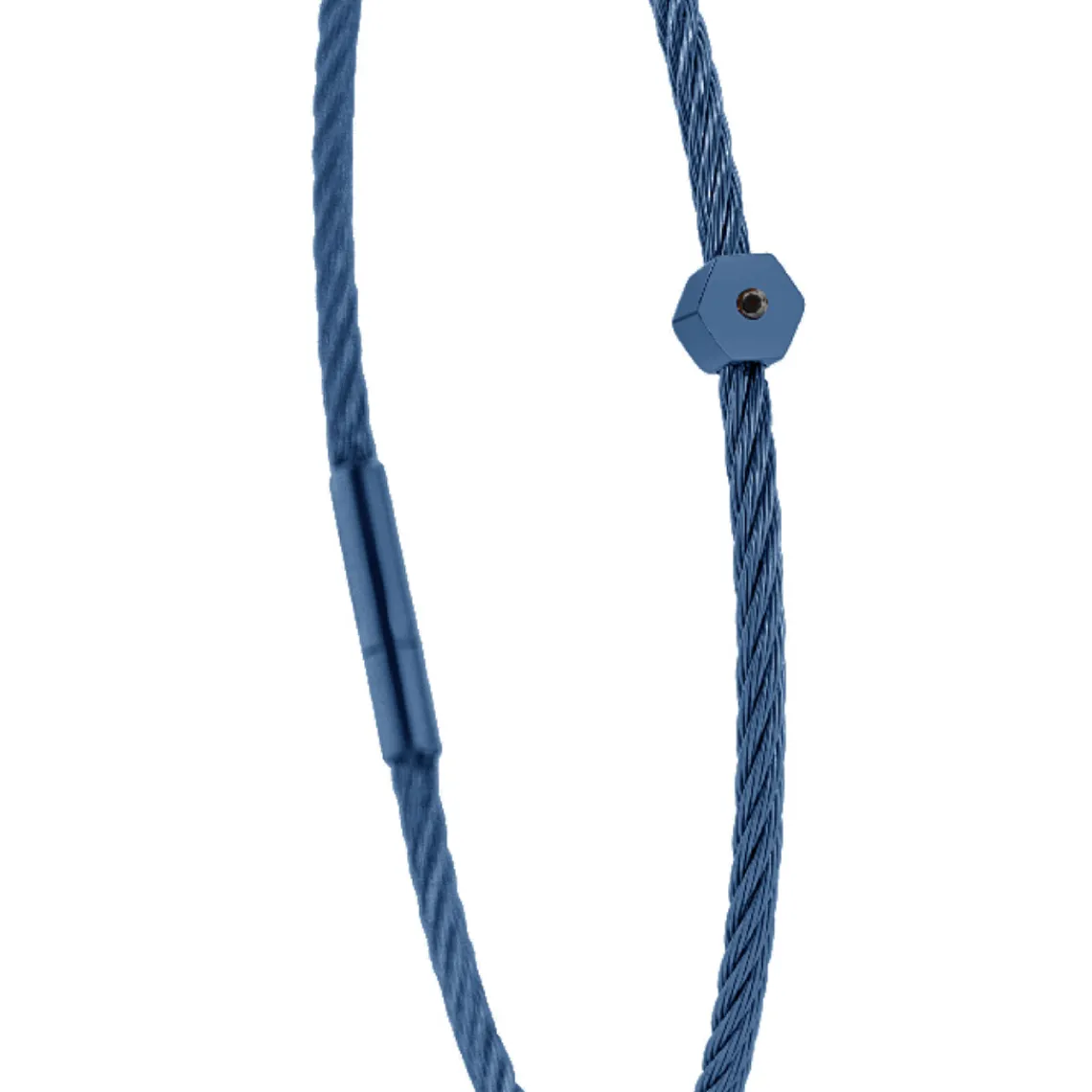 Torrence Bijoux Bracelet acier bleu motif hexagone avec diamant noir 1 mm | Femme Bracelet