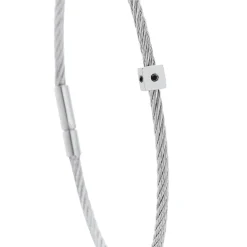 Torrence Bijoux Bracelet acier motif cube avec 3 diamants noir 1 mm | Femme Bracelet