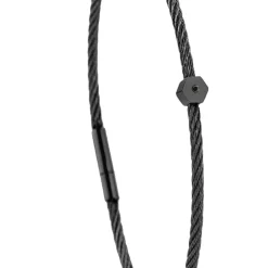 Torrence Bijoux Bracelet acier noir motif hexagone avec diamant noir 1 mm | Femme Bracelet
