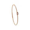 Torrence Bijoux Bracelet acier rose motif oeil avec diamant noir 1 mm | Femme Bracelet