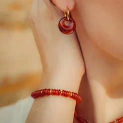 Sloya Bracelet Blima en pierres Agate rouge | Femme Bracelet