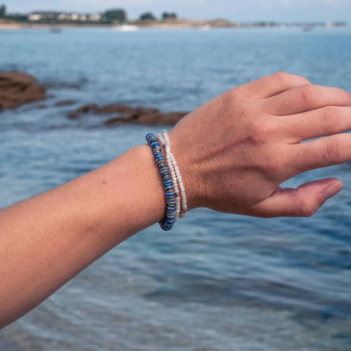 Sloya Bracelet Blima en pierres Lapis-lazuli | Femme Bracelet