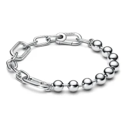 Pandora Bracelet Chaîne Sphère Métallique et Link Argent ME | Femme Bracelet