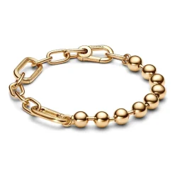 Pandora Bracelet Chaîne Sphère Métallique et Link Doré ME | Femme Bracelet