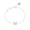 Guess Bijoux Bracelet Chrysalis Acier Rhodié Papillon Pavé De Zircons Cubiques | Femme Bracelet