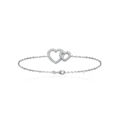 Maison de la Bijouterie Bracelet Coeur femme argent rhodié blanc micro serti - VWZ6V6ZV | Femme Bracelet