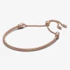 Pandora Bracelet Coulissant Chaîne Cloutée Doré Rose | Femme Bracelet
