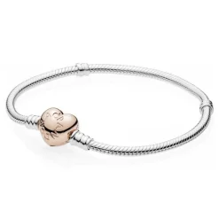 Pandora Bracelet Cœur & Maille Serpent Moments | Femme Bracelet